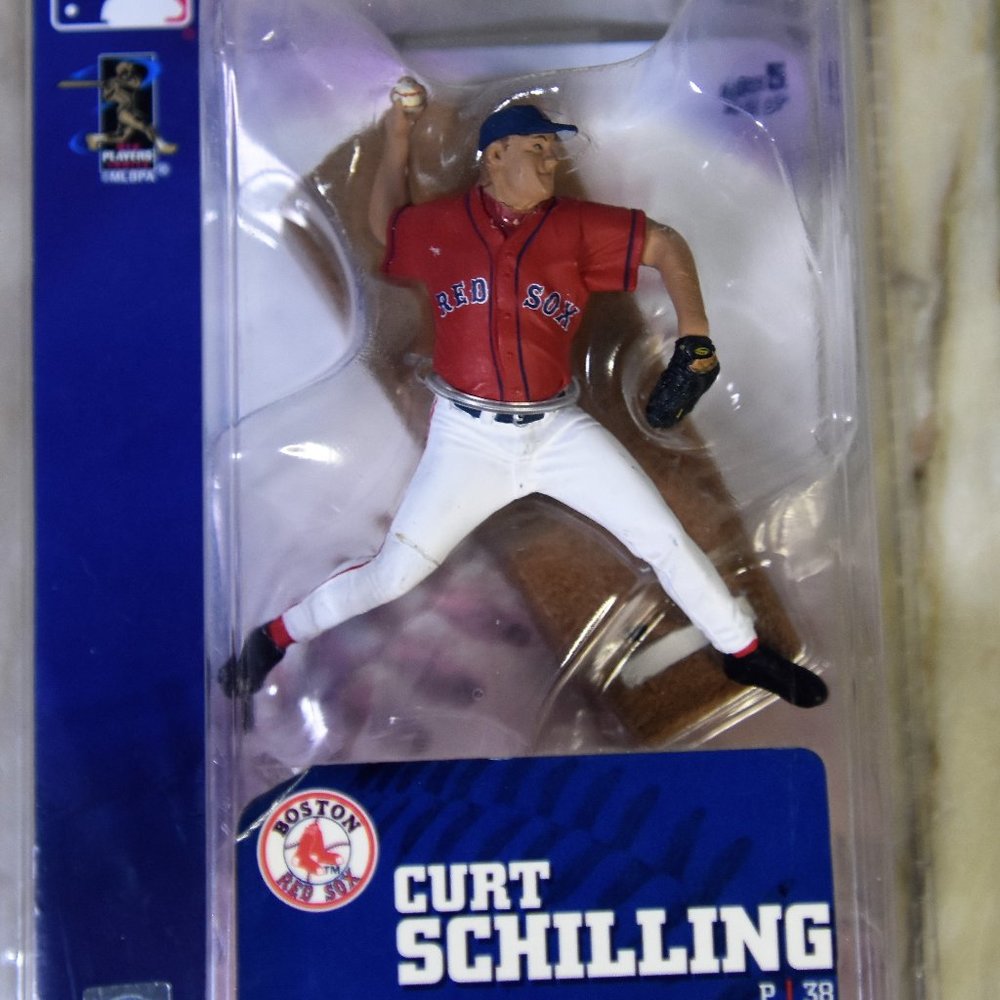 Rare Curt Schilling number 38 (Red Sox 2003-2007) in Red Sox home red uniform